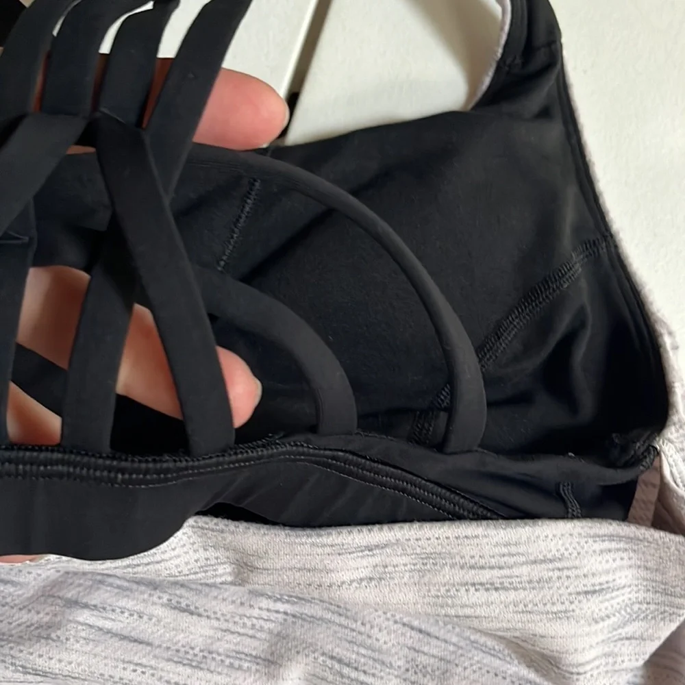 Lululemon Athletica  size 4 gray & black Free to be Wild Two in One tank top
